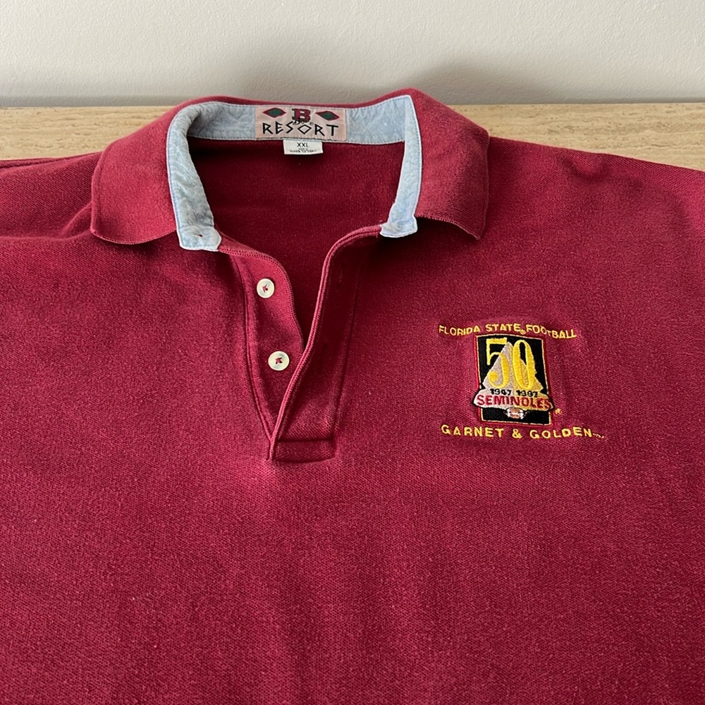 Florida State Football 50 year football anniversary men's polo size XXL